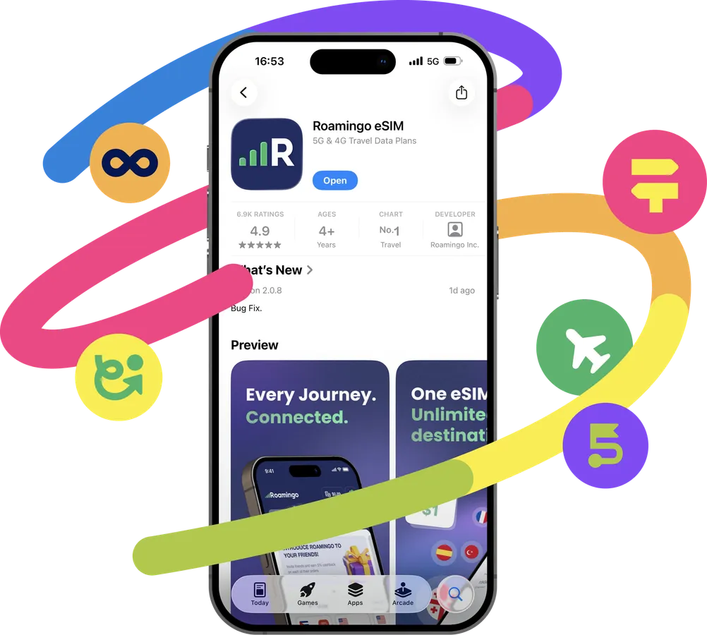 Roamingo app on a phone